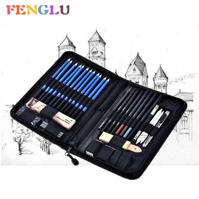 China Drawing Writing 40 Pieces Drawing Sketching Pencil Art Set Painting Set for sale