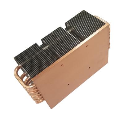 China Heater Parts Custom 500w Fin Aluminum Heatsink With Fast Heat Pipe Fin Heat Pipe Aluminum Copper Heatsink for sale