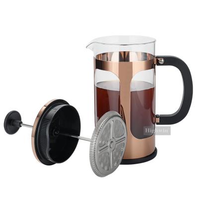 China Who respects the environment. Borosilicate Factory Tea Maker Press Pot Coffee Plunger Heat Resistant Glass French Press Easy to Use Directly for sale