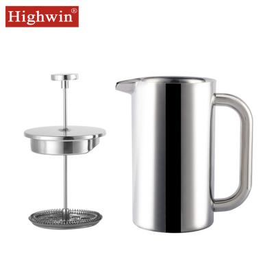 China Factory Workable Multifunctional Stainless Steel Press Cafetiere Heat Resistant French Coffee Maker for sale