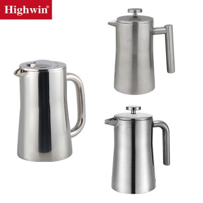 China New Fashion Viable French Coffee Maker French Wall Steel French Press 1000ml 1000ml for sale