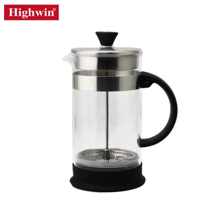 China Factory Sale PORTABLE Flame Borosilicate Press Red Plastic Glass French Coffee Maker for sale