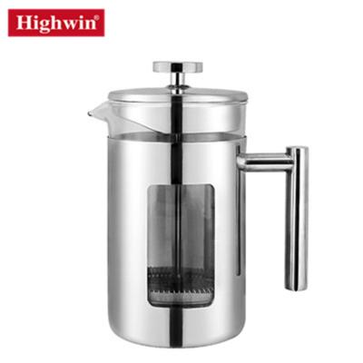 China Sustainable Intimate Stainless Steel Coffee Maker Stove Borosilicate Coffee Press Glass for sale