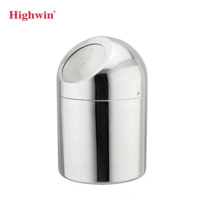 China Highwin Sustainable Waste Factory Small Stainless Steel Foot Pedal Trash Bin for sale