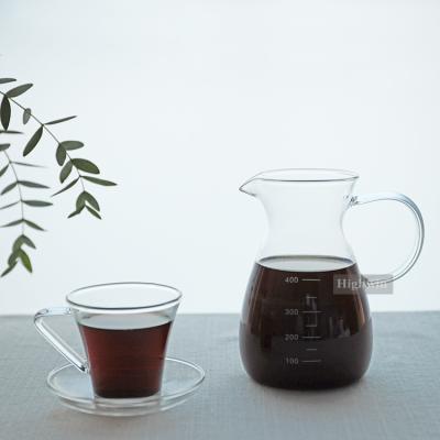 China PORTABLE Coffee Carafe Pourer Coffee Plant Highwin Glass Pot Pour Cover Coffee Pourer for sale