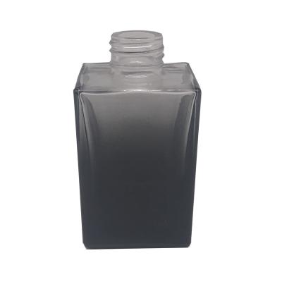 China Wholesale Black 150ml Aroma Cosmetic Reed Diffuser Bottle Glass Square With Private Label for sale