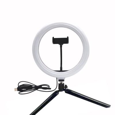 China Amazon PORTABLE Hot Selling 10 Inch Selfie Ring Light With Tripod Stand and Cell Phone Holder for Live Stream /Makeup Tripod with Ring Light for sale