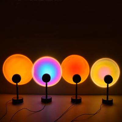 China Xiangen PORTABLE Colorful 360 Degree Rotation Rainbow Night Light Sunset Lamp LED Projector Lights for sale