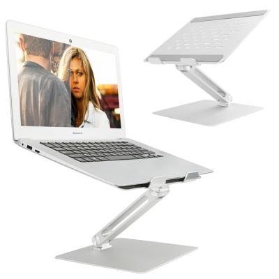 China Factory Price (Height)Adjustable Aluminum Foldable Portable Fit Laptop Notebook Stand Flexible Folding Desk Stand for sale