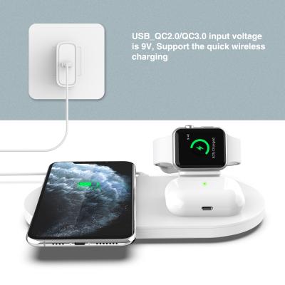 China Christmas Gift 15W High Speed ​​Wireless Charger For Iphone 3 In 1 Wireless Charger Dock Station For Charging Stand Wireless Charger 3 In 1 for sale