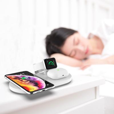 China Portable 15W High Speed ​​3 in 1 Universal Mobile Phone Qi Fast Wireless Charger for Apple Watch for AirPods 3 in 1 Wireless Charger for sale