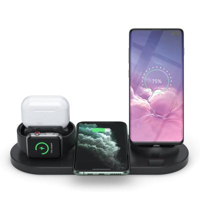 China High Speed ​​Qi Wireless Charger Portable 3 in 1 Quick Charging Dock Stand 3 in 1 Wireless Charger for Watch Earphone Smart Phone for sale