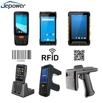 China nfc handheld computer 1d 2d qr code laser industrial rugged barcode scanner reader android pda 4g for sale