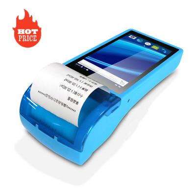 China Printing 5 Inch Android Handheld Terminal Label Hot Selling Stand With 58mm Printer for sale