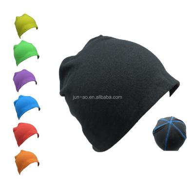 China JOINT Wholesale Black Color Tank Top Cotton Slouch Beanie Hat With Company Logo for sale