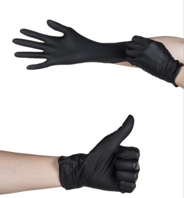 China 100PCS UN BOX Black Nitrile/Vinyl Disposable Synthetic Nitrile Examination Gloves With CE Food Powder Free Mitt Gloves for sale