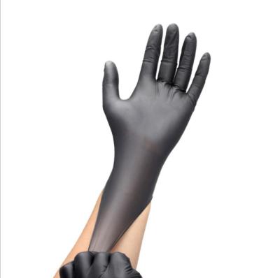 China Nitrile 100PCS ONE BOX Black Safety Household Tattoo Nitrile Blending Disposable Gloves for sale