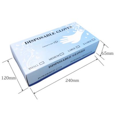 China Handmade disposable /vinyl /latex/nitrile gloves PE examination paper box for sale