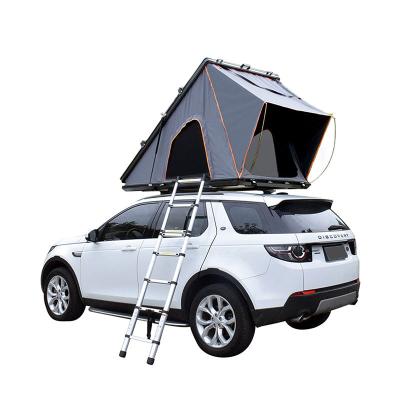 China Diagonal Bracing Type Car Roof Tent Aluminum Alloy Shell Hydraulic Hard Self Driving Double Triangular One-Shaped Fully Automatic Tour Tent for sale