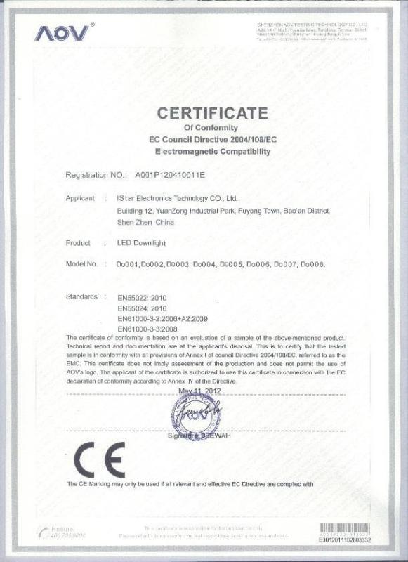 CE-EMC - Istar Electronics Technology Co., Limited