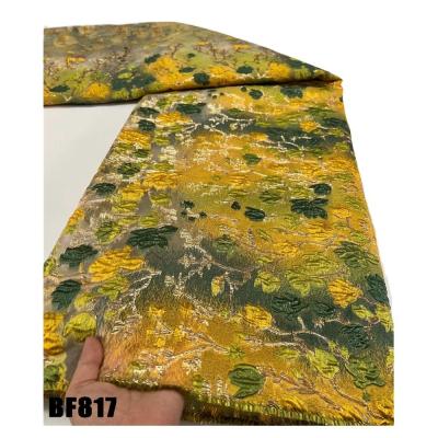 China Brocade Jacquard Fabric Lace Wedding Dress Embroidered Fabric Ghana Dress Fabric Fashion Austria party lady dress for sale