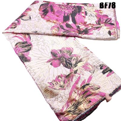 China Latest African Brocade Fabric Jacquard Damask Design Brocade Jacquard Fabric High Quality For Party Wedding Dress for sale