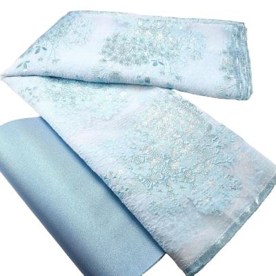 China Good quality African Brocade Fabric Jacquard Damask Design Brocade Jacquard Fabric High Quality For Party Wedding Dress for sale