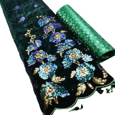 中国 高品質のアフリカ系蕾のドレス 刺身 ベルベット蕾の布 フランス婚装用 販売のため
