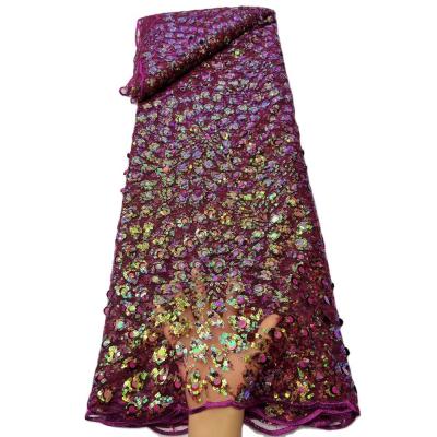 China Voile Lace Fabric Senegal/Ghana Lace Organza Sequins Mesh African 100% Cotton Sustainable for sale