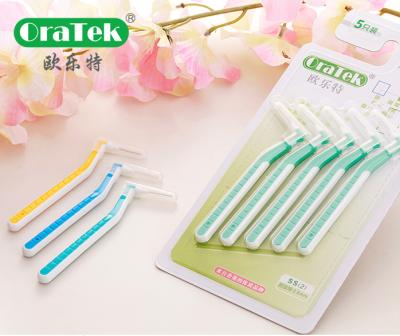 China Personal Care Angled Interdental Brush Picks Nylon Brush Interdental Cleaner GT0070D for sale