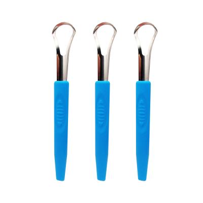 China Area Clean Interdental Grade Stainless Steel Tongue Cleaners 304 Professional Surgical Tongue Scraper Effectively for sale