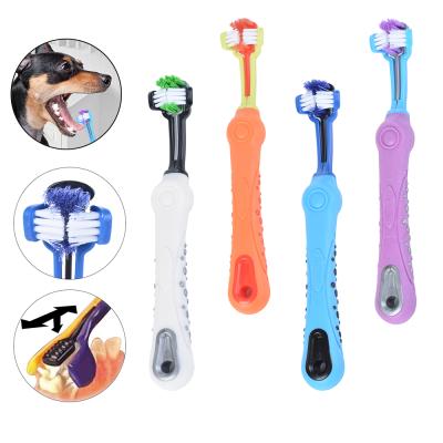 China Viable Toothbrush Multi-angle Pet Brush Care Tooth Cat Pet Dog Addition Bad Breath Cleaning Care for sale