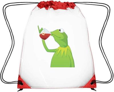 China Low MOQ Fashoion PVC Drawstring Bag Drawstring Gift Bag Environmentally Friendly Organic Packaging Dust Suction Custom Promotional String Bag for sale