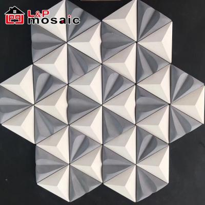 China Europe 2020 hot sale triangle shape concrete 3D tile for wall decoration for sale