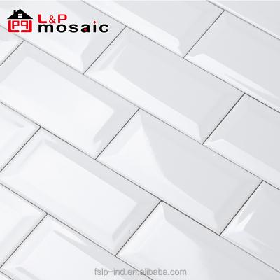 China Glazed Metallic Tiles USA Subway Tile Elegant White 4 x 8 Ceramic for Kitchen Backsplash, Bathroom Wall for sale