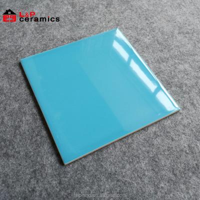 China USA 200x200 Light Sky Blue Flat Elegant Ceramic Subway Tile For Kitchen Backsplash, Bathroom Wall for sale