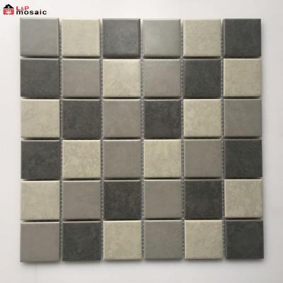 China Parquet L&P mosaic FG4803 rustic style ceramic mosaic slab for floor and wall for sale