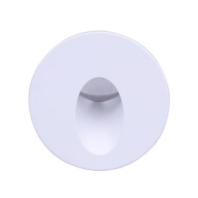 China Modern 1W/3W Indoor LED Stair Step Light Round Cover Aluminium 5.5cm Cutout Recessed Corner Light Outdoor Visual Comfort Lighting for sale