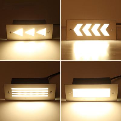 China 5W Recessed LED Wall Lamp Waterproof LED Step Lights Outdoor For Square Corner Stairway Floor Emergency Lighting Garden 170*70mm for sale