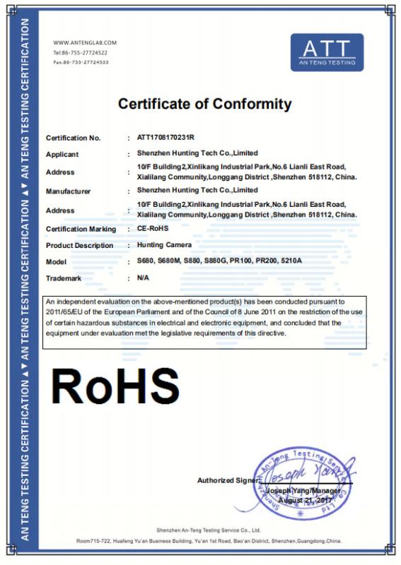 RoHS - Shenzhen Hunting Tech Co., Ltd.