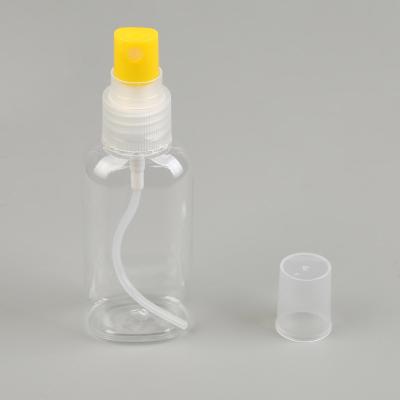 China Mini Cosmetic Plastic Spray Bottle With Yellow Fine Mist Sprayer Pump 20ml-100ml Mist Spray Bottle for sale