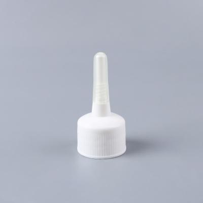 China Non Spill Plastic Pointed Mouth Cap Dropper Cap Plastic Dropper Tip White Cap for sale