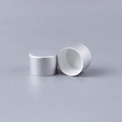 China Non Spill High Quality Aluminum Screw Cap Fashion Silver Shampoo Cap For Plastic Bottle for sale