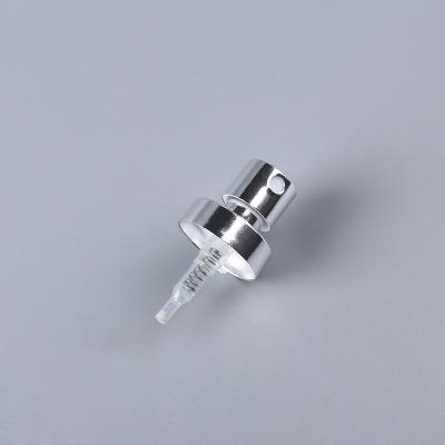 China Non Spill Aluminum Crimp Pump Sprayer Silver Crimp Pump Cap For Perfume Bottle for sale