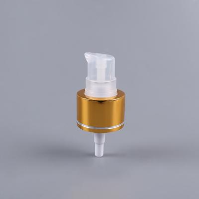 China Non Spill Luxury Aluminum Plastic Treatment Pump 24 Container Cosmetic Pump for sale