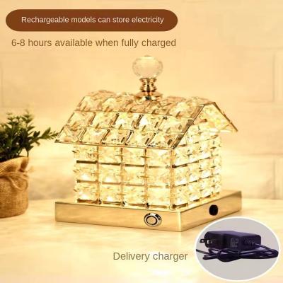 China Contemporary Crystal Night Home Bedroom Table Lamp Bar Romantic Light Ambient Light 2022 New Birthday Holiday Gift Light for sale