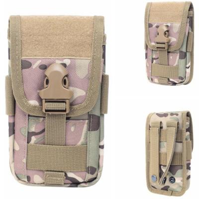 China Multi-Functional Outdoor Waist Bag Travel Buckle Water Proof Mini Hook Molle Tactical Phone Holster for sale