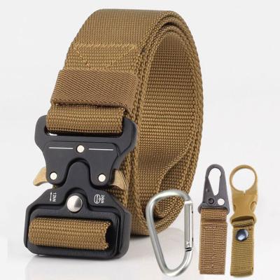 China Metal Nylon Heavy Duty Tactical Military Duty Buckle Belt Quick Release Belt Nylon Web Rigger Belt for sale