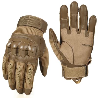 China Full Finger Touch Screen Gloves Outdoor Army Military Combat Hunting Tactical Finger Touch Screen Men Gloves Shooting Training Work PU Leather Full Finger Gloves for sale