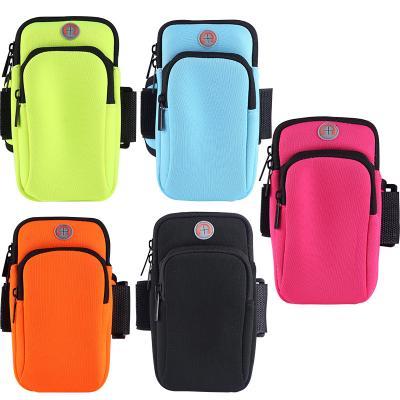 China New fashion sports arm bag waterproof mobile phone armbands case blue smartphone gym phone holder for sale